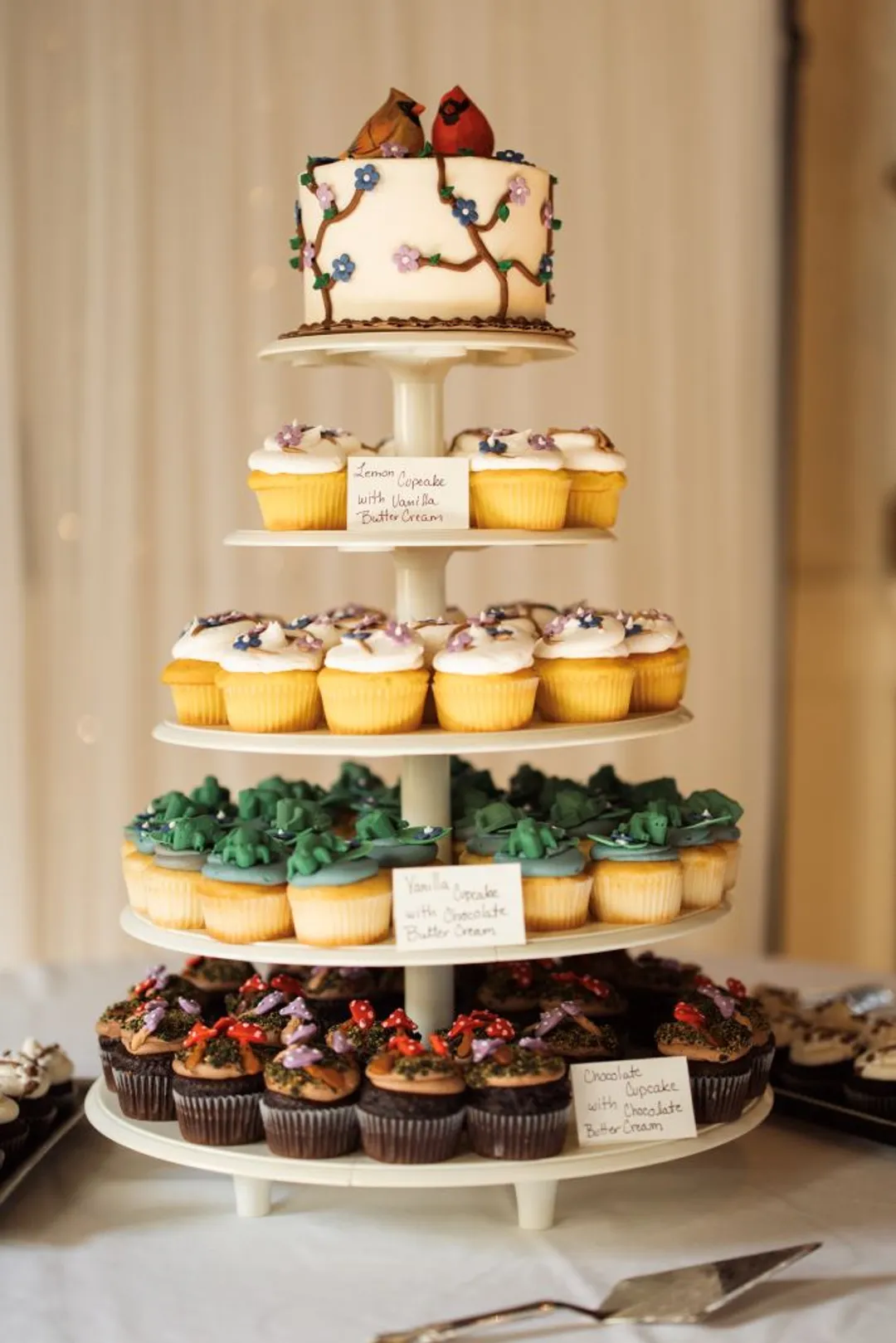 The final cupcakes at our reception.