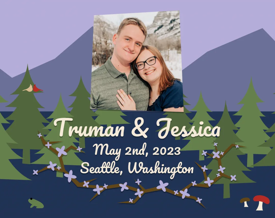 The header of our wedding website.